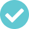 Tick mark inside blue circle